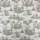 Discover Direct - Cotton Rich Fabric, Toile de Jouy, Beige