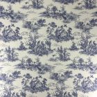 Discover Direct - Cotton Rich Fabric, Toile de Jouy, Blue