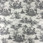 Discover Direct - Cotton Rich Fabric, Toile de Jouy, Black