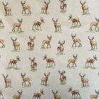 Discover Direct - Cotton Rich Linen Look Fabric, Stags