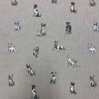 Discover Direct - Cotton Rich Linen Look Fabric, Dogs