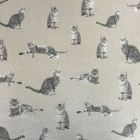 Discover Direct - Cotton Rich Linen Look Fabric, Cats