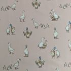 Discover Direct - Cotton Rich Linen Look Fabric Shabby Ducks Pink