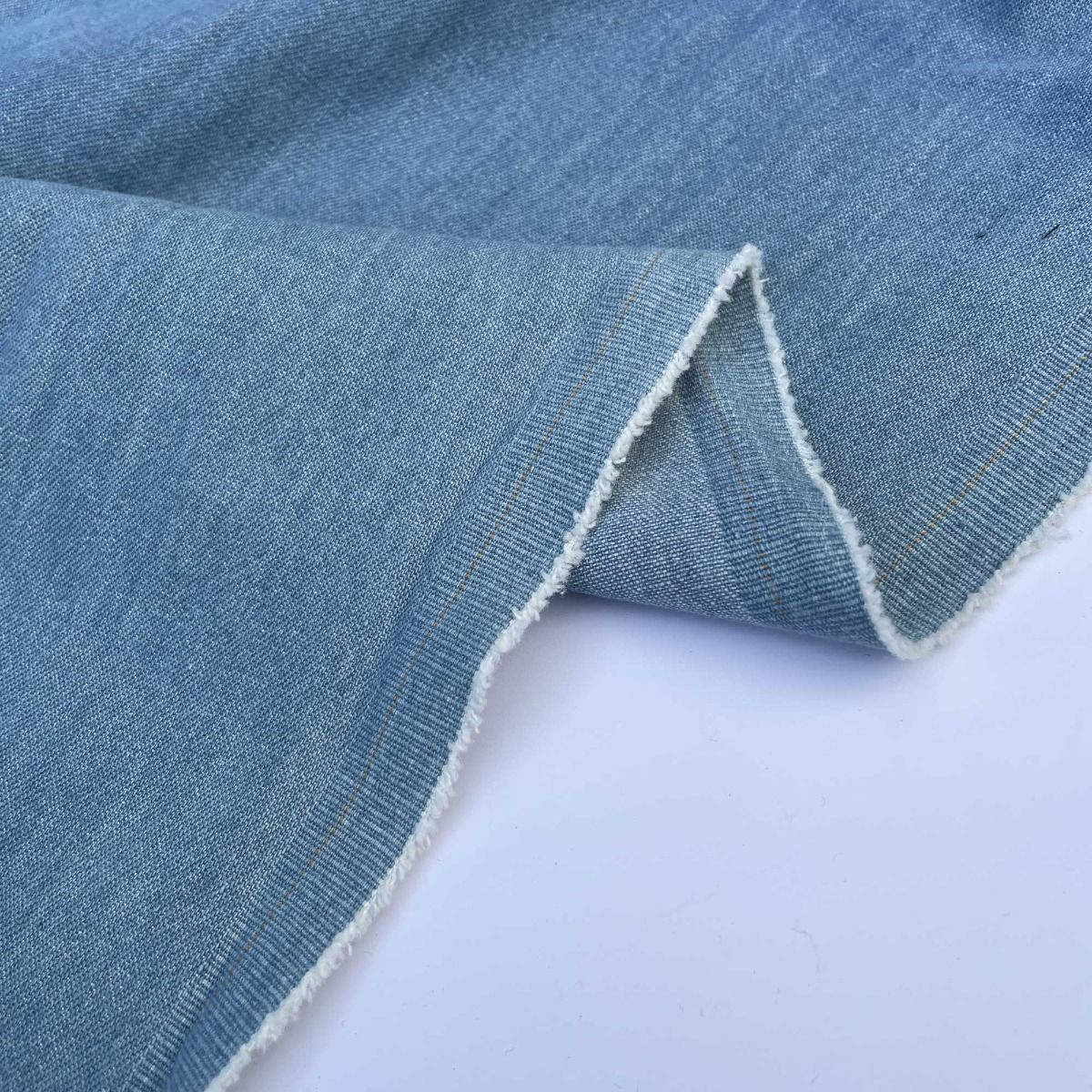 Discover Direct - 8oz Denim Washed Fabric Sky Blue