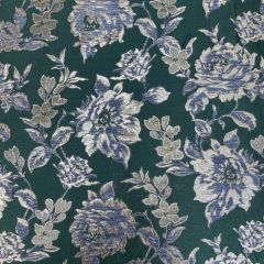 Metallic Brocade 137cm Wide Floral, Bottle Green