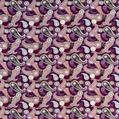 Viscose Twill Chalis Print Dress Fabric Aria, Claret