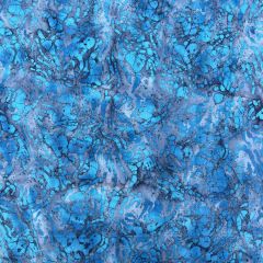 50's Bali Cotton Batik Waves, Blue
