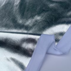 Poly Metallic Spandex Fabric, Silver