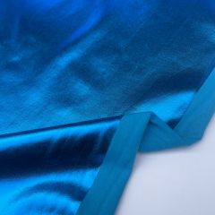 Poly Metallic Spandex Fabric, Royal