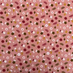 John Louden Clearance Cotton Floral, Pink