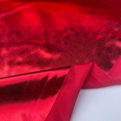 Poly Metallic Spandex Fabric, Red