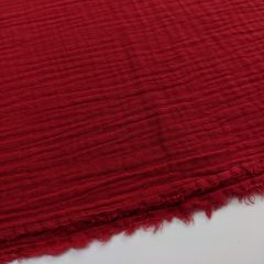 Discover Direct - Double Gauze 100% Cotton Fabric Plain, Red