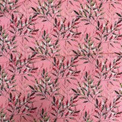 Cotton Lawn Print Leaves, Pink