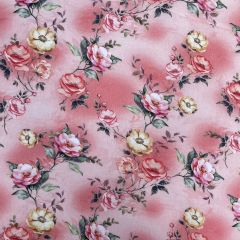 Cotton Lawn Print Rose, Pink