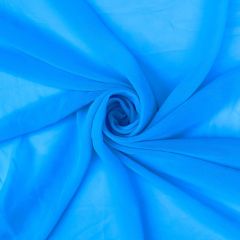 Discover Direct - Polyester Chiffon Fabric, Turquoise Blue