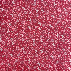 100% Quilting Cotton Floral Butterfly, Pink/White