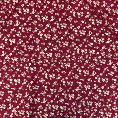 Isumi Japanese Foil Cotton Print Rolling Flower Hill, Maroon