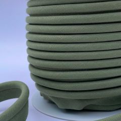 Polycotton Flanged Insertion Piping, Sage Green