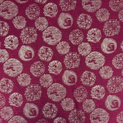 Isumi Japanese Foil Cotton Print Medallions, Maroon