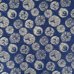 Isumi Japanese Foil Cotton Print Medallions, Navy