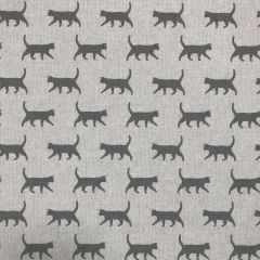 Discover Direct - Cotton Rich Linen Look Fabric, Kitty Grey