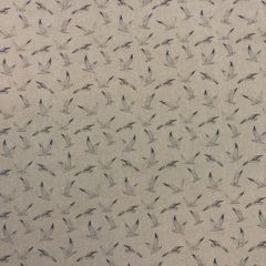 Discover Direct - Cotton Rich Linen Look Fabric digital Pop Art Print, Coastal Seagulls