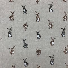 Discover Direct - Cotton Rich Linen Look Fabric, Hares