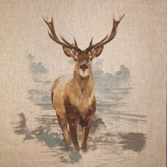 Discover Direct - Cotton Rich Linen Digital Look Fabric Panels & All Overs (per Panel), Stags