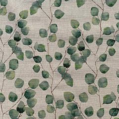 Discover Direct - Cotton Rich Linen Digital Look Fabric, Watercolour Leaves