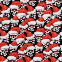 Discover Direct - Printed Crafty Cotton Fabric xMas, Santa Skulls