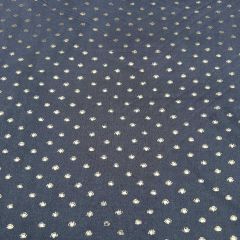 Scuba Suede Foil Dot, Navy Blue