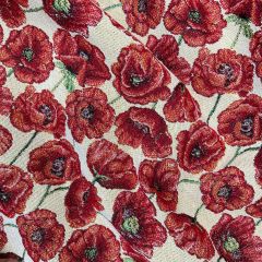 Curtaining Upholstery Fabric NWT Poppies