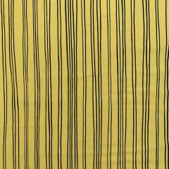 Printed Jersey Fabric Black Stripe, Mustard