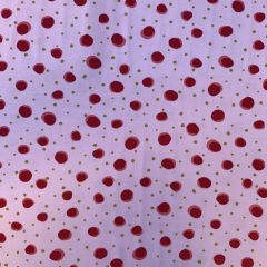 Printed Jersey Fabric Paint Dots, Pink