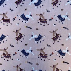 Printed Jersey Fabric Jolly Deer, Peach