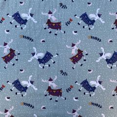 Printed Jersey Fabric Jolly Deer, Green