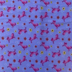 Printed Jersey Fabric Unicorn, Pink