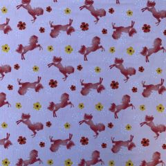 Printed Jersey Fabric Unicorn, Peach