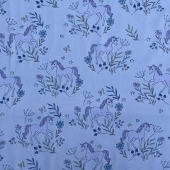 Printed Jersey Fabric Unicorn Bloom, Cream