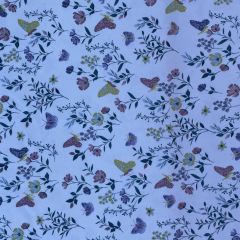 Printed Jersey Fabric Butterfly Spring, Cream