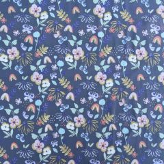 Printed Jersey Fabric Paint Bloom, Charcoal